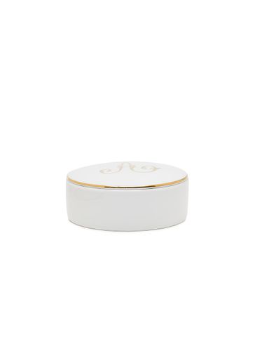Corona Monogram Oro' A Initial Porcelain Round Box - Lane Crawford - Modalova