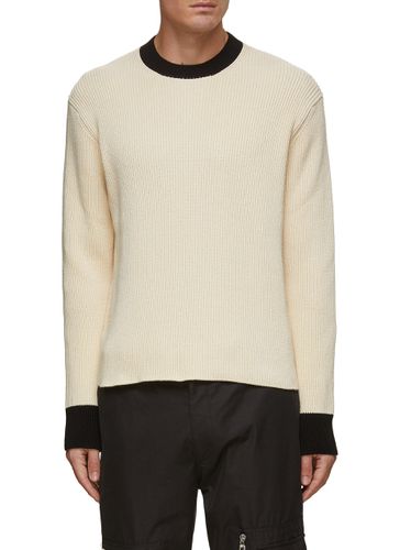 Contrast Trim Cotton Sweater - JIL SANDER - Modalova