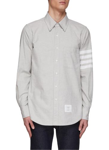 Bar Stripe Flannel Shirt - THOM BROWNE - Modalova