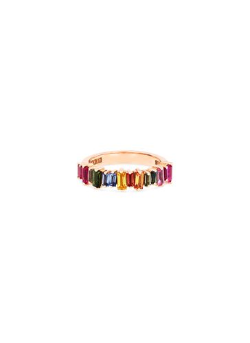 Halfway' Rainbow Sapphire 18k Rose Gold Ring - SUZANNE KALAN - Modalova