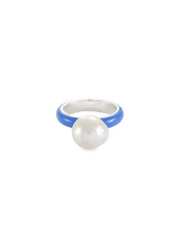Baroque Pearl Enamelled Sterling Silver Ring - FRY POWERS - Modalova