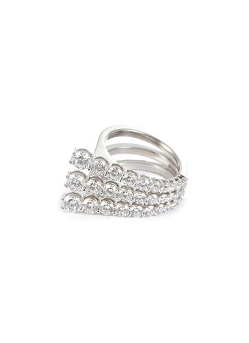 Aria Fan' Diamond 18k White Gold Ring - MELISSA KAYE - Modalova