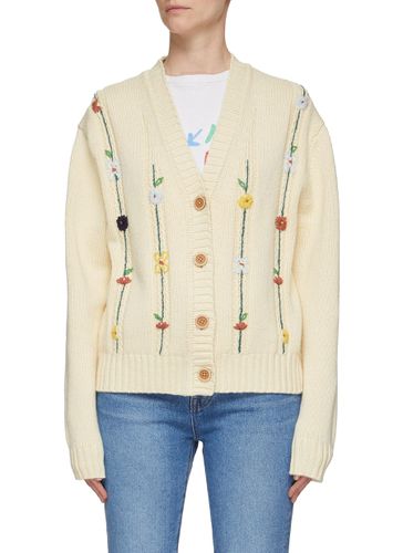 Floral embroidery drop shoulder cardigan - RE/DONE - Modalova