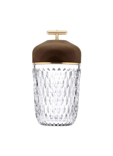 FOLIA DARK WOODBRUSHED BRASS FINISH PORTABLE LAMP - SAINT-LOUIS CRYSTAL - Modalova