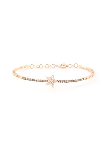 Starlight' Diamond 14k Rose Gold Sirius Star Bracelet - BEE GODDESS - Modalova