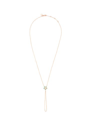 Starlight' Diamond Emerald 14k Rose Gold Sirius Star Necklace - BEE GODDESS - Modalova