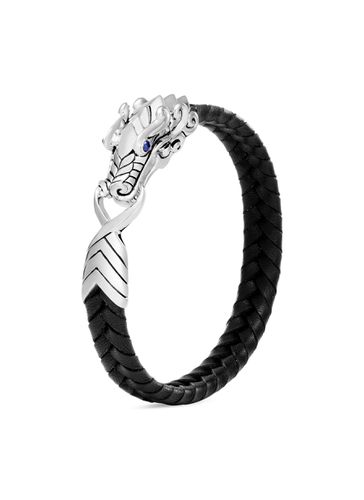 ‘Legends Naga' Sapphire Sterling Silver Leather Dragon Head Bracelet - JOHN HARDY - Modalova
