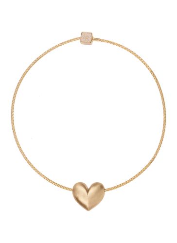 DIAMOND 14K GOLD HEART CHARM NECKLACE - LAUREN RUBINSKI - Modalova
