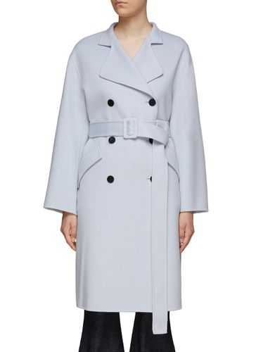 Belted Cashmere-Wool Blend Double Breasted Coat - THEORY - Modalova