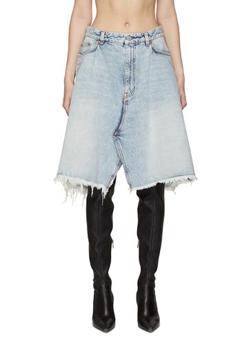 A-LINE RAW HEM JAPANESE DENIM SKIRT - BALENCIAGA - Modalova