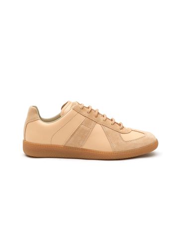 ‘REPLICA' LOW TOP LACE UP NATURAL VEGETABLE LEATHER SNEAKERS - MAISON MARGIELA - Modalova