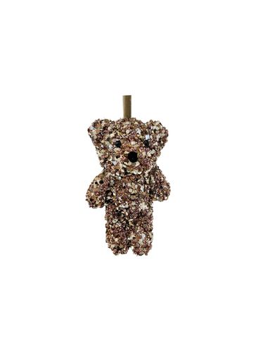 Glittered Bead Bear Ornament - Pink - SHISHI - Modalova