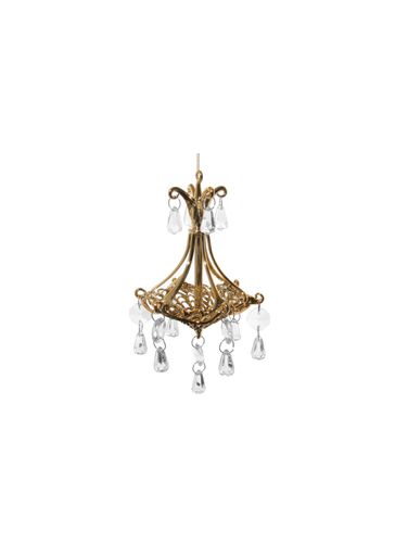 Glass Charm Chandelier Ornament - Gold - SHISHI - Modalova