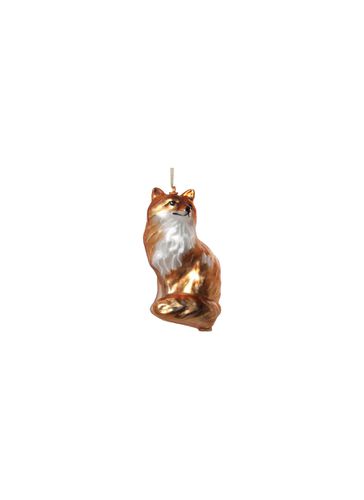 Glittered Fox Glass Ornament - Orange - SHISHI - Modalova