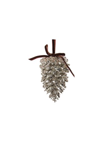 Glittered Cone Ornament - Silver - SHISHI - Modalova