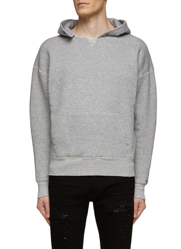 DROP SHOULDER CLASSIC FIT COTTON HOODIE - SAINT LAURENT - Modalova