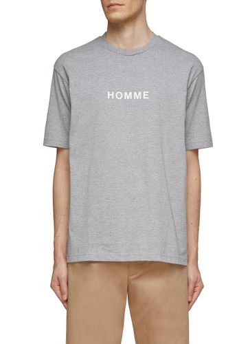‘' Chest Print Cotton Crewneck T-Shirt - COMME DES GARÇONS HOMME - Modalova