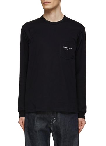 Chest Logo Print Cotton Long-Sleeved Pocket T-Shirt - COMME DES GARÇONS HOMME - Modalova