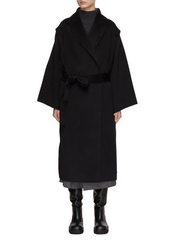 Detachable Sleeves Belted Cashmere Coat - LE KASHA - Modalova