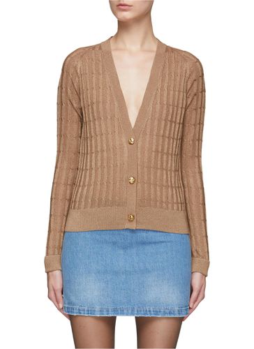 LONG SLEEVE V-NECK CARDIGAN - SAINT LAURENT - Modalova