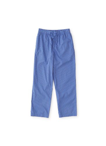 Small Organic Cotton Poplin Pyjamas Pants - Boro Stripes - TEKLA - Modalova