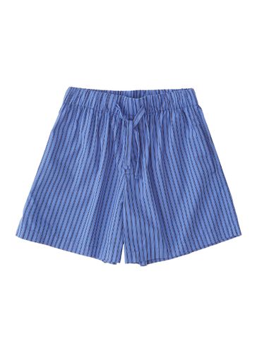 Large Organic Cotton Poplin Pyjamas Shorts - Boro Stripes - TEKLA - Modalova