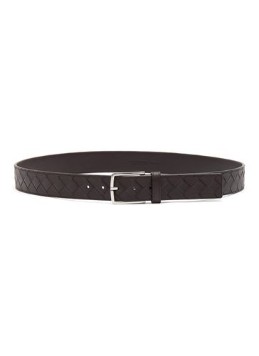 Intrecciato Leather Metal Buckle Belt - BOTTEGA VENETA - Modalova