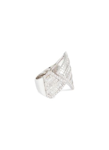Origami' Diamond 18K White Gold Asymmetry Ring - KAVANT & SHARART - Modalova