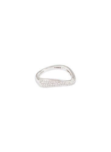 ‘Talay' Micro Diamond Pavé 18K White Gold Wave Ring - KAVANT & SHARART - Modalova