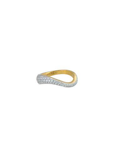‘Talay' Micro Diamond Pavé 18K Gold Wave Ring - KAVANT & SHARART - Modalova