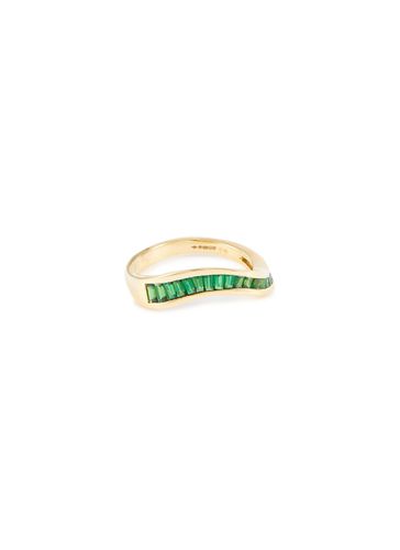 ‘Talay' Baguette Cut Tsavorite 18K Gold Wave Ring - KAVANT & SHARART - Modalova