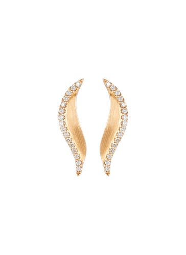 ‘Talay' Diamond 18K Rose Gold Wave Stud Earrings - KAVANT & SHARART - Modalova