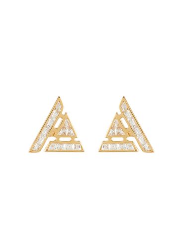 ‘GeoArt' Diamond 18K Gold Triangular Earrings - KAVANT & SHARART - Modalova