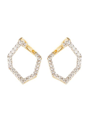 ‘Origami Link No.5' Diamond 18K Gold Link Earrings - KAVANT & SHARART - Modalova