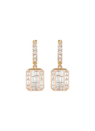 GeoArt' Diamond 18K Rose Gold Drop Earrings - KAVANT & SHARART - Modalova
