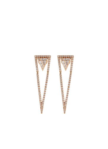 ‘GeoArt' Back To Basic Diamond 18K Rose Gold Triangular Stud Earrings - KAVANT & SHARART - Modalova