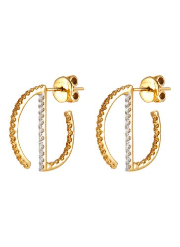 ‘GeoArt' Diamond 18K Gold S-Shaped Earrings - KAVANT & SHARART - Modalova