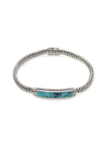 ‘Classic Chain' Diamond Turquoise Silver Extra Small Bracelet - JOHN HARDY - Modalova