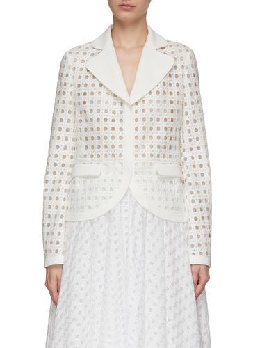 LONG SLEEVE TREILLAGE MACRAME JACKET - GIAMBATTISTA VALLI - Modalova
