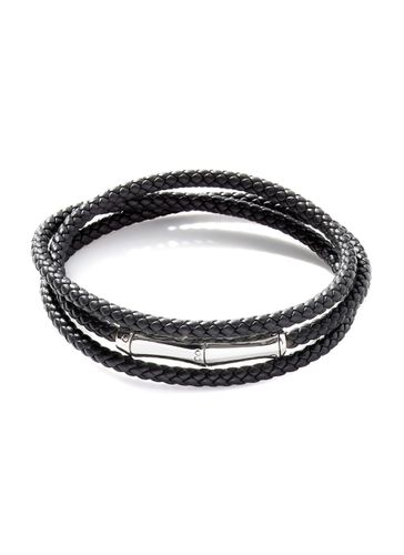 ‘Bamboo' Silver Woven Leather Triple Wrap Bracelet - JOHN HARDY - Modalova