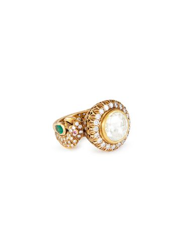 Diamond Ruby Emerald 18K Gold Ring - AMRAPALI LONDON - Modalova