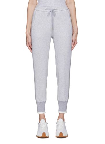 Drawstring Elasticated Waist Cotton Cuffed Pants - PESERICO - Modalova