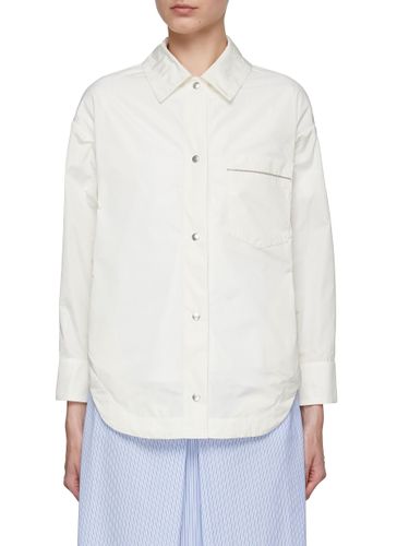 Curved Hem Techno Shirt Jacket - PESERICO - Modalova