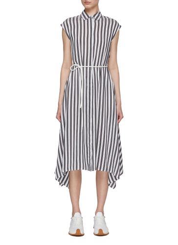 Short Sleeve Stripe Midi Shirtdress - PESERICO - Modalova