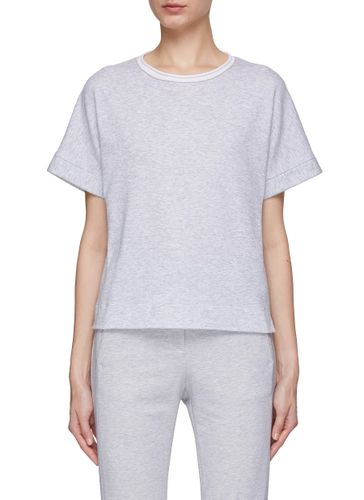 Crewneck Short Sleeve Boxy Cotton T-Shirt - PESERICO - Modalova