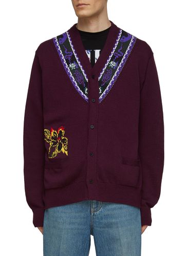 Ethnic Inspired Stripe Cotton Blend Knit Cardigan - TOGA VIRILIS - Modalova