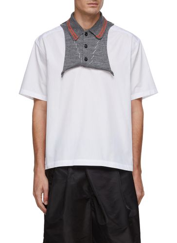 Contrast Polo Bib Stitching Polo Shirt - KOLOR - Modalova
