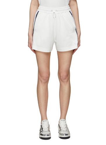Logo Stripe Toggle Elasticated Waist Cotton Shorts - MONCLER - Modalova
