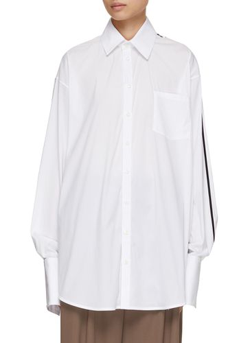 Sleeve Piping Boyfriend Shirt - PETER DO - Modalova