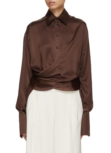 Charmeuse Asymmetric Wrap Convertible Shirt - PETER DO - Modalova